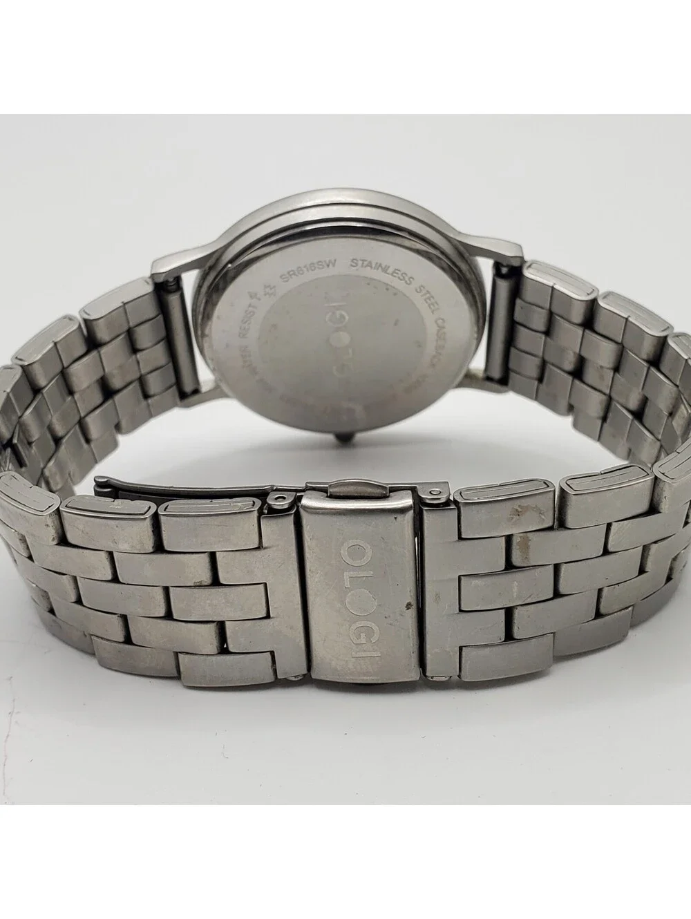 Ologi Quartz Watch 34mm Silver Tone White Dial New Battery
